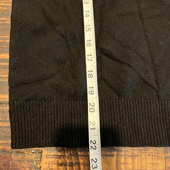 Kate Spade Sweater Womens Small Black Wool Bow Leather Elbow Patch Pullover Top - Picture 4 of 5